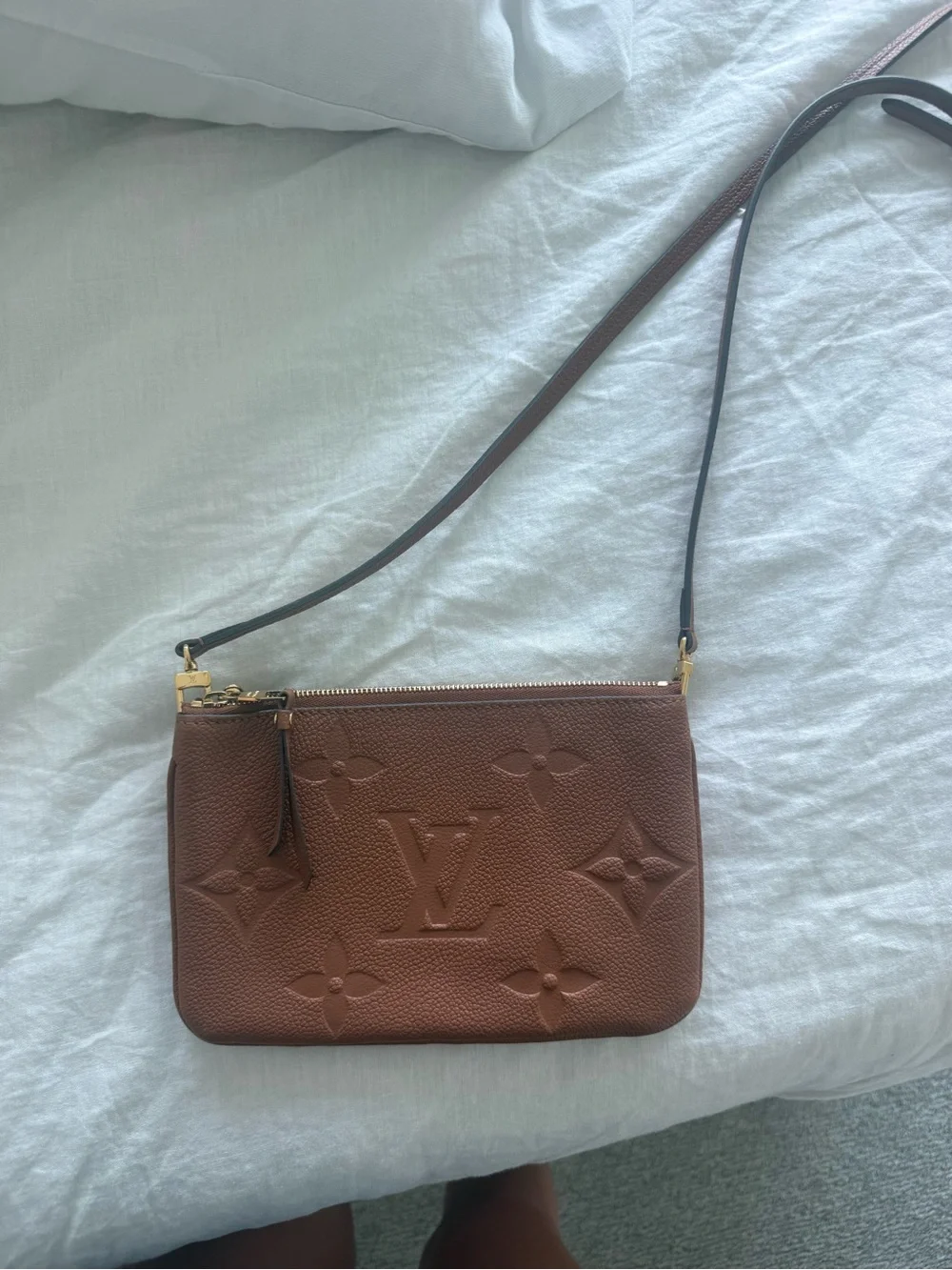 Louis Vuitton double zip pochette Brown Monogram Crossbody